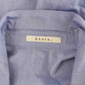 Stola. ロング シャツ ワンピース ミニ 長袖 36 ブルー /MY OS
