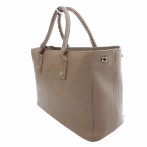 FURLA リンダ 2WAY トートバッグ ショルダー ロゴ チャーム レザー グレージュ /HO AA