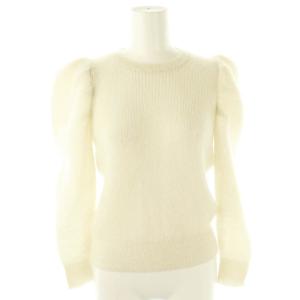 モヘヤラメタックスリーブニット セーター 長袖 38 オフホワイト /DF OS