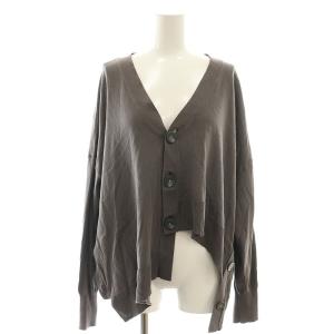 アシンメカーデ カーディガン ニット Vネック 38 グレー /AT OS