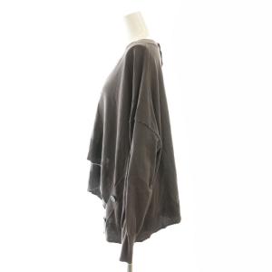 ENFOLD アシンメカーデ カーディガン ニット Vネック 38 グレー /AT OS