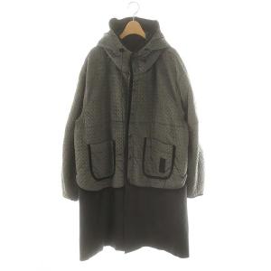 レイヤード コート アウター フード L グレー チャコールグレー /CX OS AD