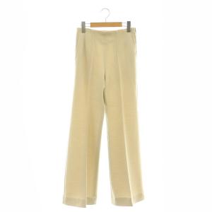 FU-G-PT003 フレアニットパンツ ピンタック 34 ベージュ /ES OS SH