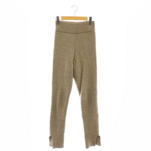 F-A-025 ウールニットパンツ スキニーパンツ 36 ライトブラウン /ES OS SH