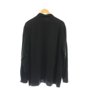 COMOLI レーヨン オープンカラーシャツ 2 ブラック