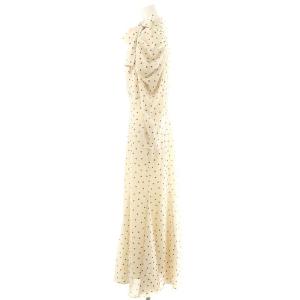 Mystrada ドットロングワンピース 38 アイボリー ブラック /DO OS