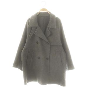 ウールリバーミドルコート ダブル F グレー /HK OS
