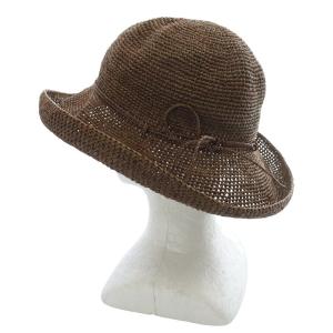 HELEN KAMINSKI ラフィア 麦わら帽子 茶色 ブラウン /SR28