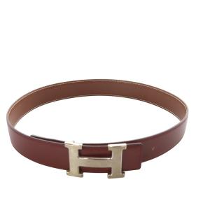 HERMES コンスタンス 70 ベルト リバーシブル Hバックル レザー ボルドー ブラウン G刻印