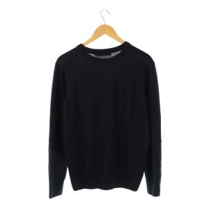 Maison Kitsuné R-NECK PULLOVER TRICOLOR FOX PATCH ニット セーター 長袖 S ネイビー