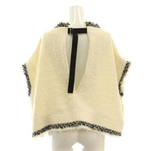sacai 23年 ツイードプルオーバーベスト 2 オフホワイト 23-06469