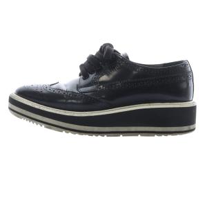 PRADA レザー ウィングチップ ドレスシューズ 36 黒 ブラック /SR2