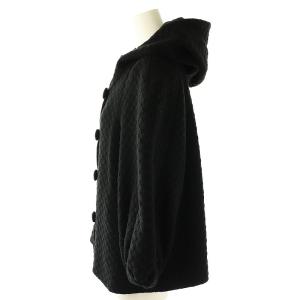TSUMORI CHISATO ウール フーディー ブルゾン 七分袖 1 ブラック /HK OS