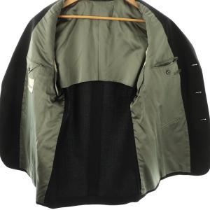 Aquascutum テーラードジャケット ウール シルク混 98AB6 濃紺 /MI OS