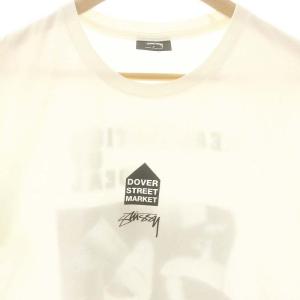 STUSSY ×DOVER STREET MARKET Tシャツ カットソー 半袖 S ホワイト /HK OS