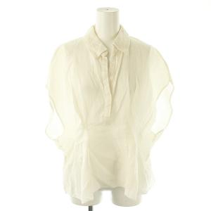 24SS リネンウエストシェイプブラウス フレンチスリーブ F オフホワイト /DF OS