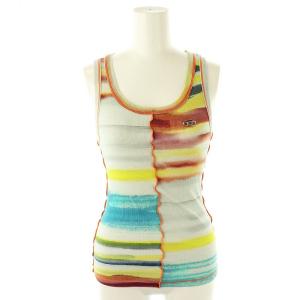 ロゴプレート グラデーション タンクトップ リブ XS グレー マルチカラー /ES OS