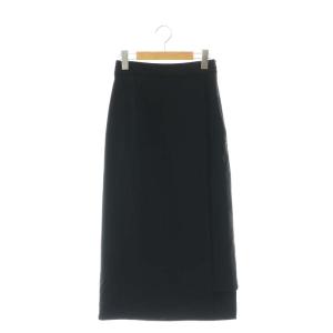 Meryl Nylon Wrap Skirt GL スカート タイト マキシ ロング 00 紺 ネイビー