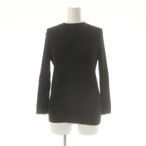 23SS 別注バイカラー七分袖ニット プルオーバー 2 ブラック /DF OS