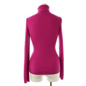BURBERRY BLUE LABEL ロゴ刺繍 タートルネックリブニット セーター 長袖 38 ピンク /DF OS
