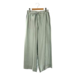 23SS ドローストパンツ サテン ブルーグレー