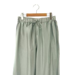 BLAMINK 23SS ドローストパンツ サテン ブルーグレー