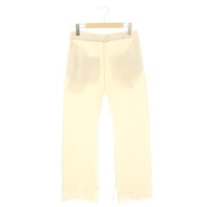 25SS Prime wool スウェットパンツ ストレート 裏起毛 36 アイボリー /ES OS