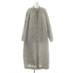 フラワータペットのドレス ワンピース アイボリー ネイビー