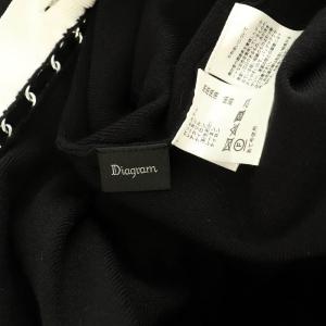 Diagram GRACE CONTINENTAL 23AW チェーンミドルニットカーディガン 長袖 ロング 36 ブラック /MY OS