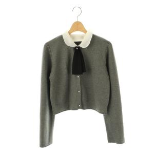 24AW デタッチャブル総針カーディガン ニット 36 グレー /MI OS SH