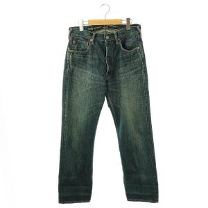 ボタンフライ デニムパンツ ストレート 30 ブルー /HK OS SH