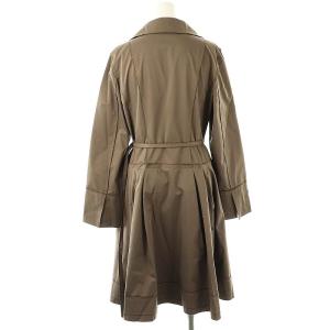 FOXEY NEW YORK 29655 カラープレシャスコート スプリングコート ロング 42 ダークブラウン /ES OS SH