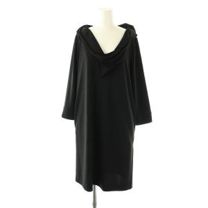 セーラーフード ワンピース 七分袖 膝丈 40 ブラック 29504 /HK OS SH