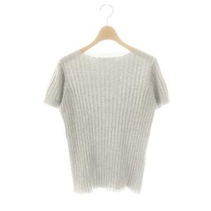 23SS シアーコットンアセテートニット カットソー 半袖 グレー /DO OS