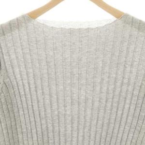 ebure 23SS シアーコットンアセテートニット カットソー 半袖 グレー /DO OS