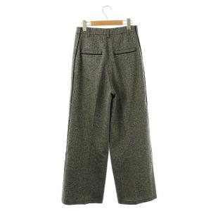 EPOCA ツイードワイドパンツ ジッパーフライ サイドライン 40 グレー /DO OS