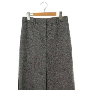 EPOCA ツイードワイドパンツ ジッパーフライ サイドライン 40 グレー /DO OS