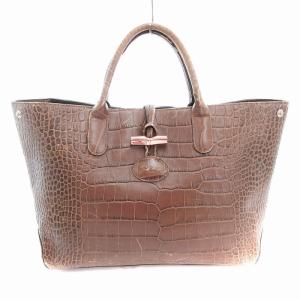 ロゾ トートバッグ 型押し トグルボタン 茶 ブラウン /AE