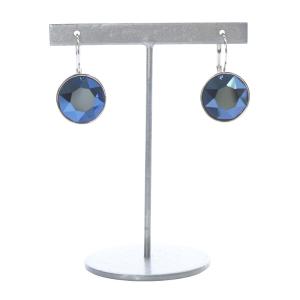 クリスタル ピアス 青 ブルー シルバー色 /SR3