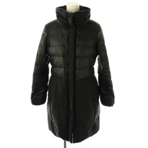 vingt-trois カシミヤ混 ダウンコート 32 ブラック /ES OS