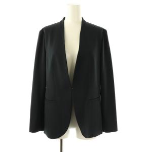 iCB セットアップ 上下 ノーカラージャケット 薄手 タイトスカート ミモレ ロング 4 6 黒 /NR OS