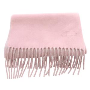 HERMES エヴリン パンチングH カシミヤマフラー フリンジ ピンク