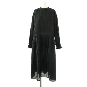 24SS リバーレースヨークワンピース ロング 1 ブラック /DF OS