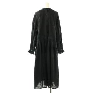 BEARDSLEY 24SS リバーレースヨークワンピース ロング 1 ブラック /DF OS