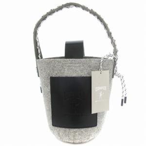 タグ付き mintdesigns STRINGS ハンドバック 起毛 グレー /AE