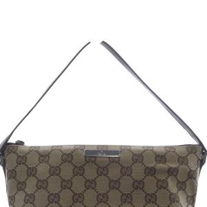 GUCCI GGキャンバス ワンハンドル ハンドバッグ ブラウン 07198