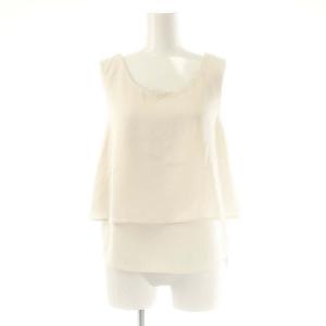 24SS バックコンシャスサテンノースリーブ ブラウス 36 生成色 エクリュ /DF OS