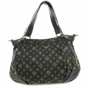 2WAY ハンドバッグ ショルダー モノグラム 総柄 茶 ブラウン /JS