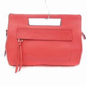 2WAY ハンドバッグ ショルダー レザー ロゴ ピンク /JS AA