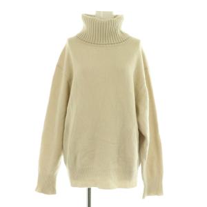ミドルゲージタートル ニット セーター 長袖 ライトベージュ /MY OS